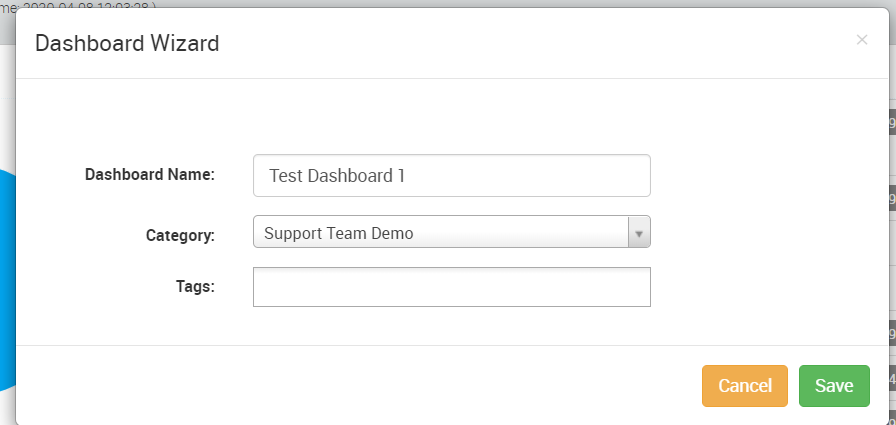 creating a new dashboard